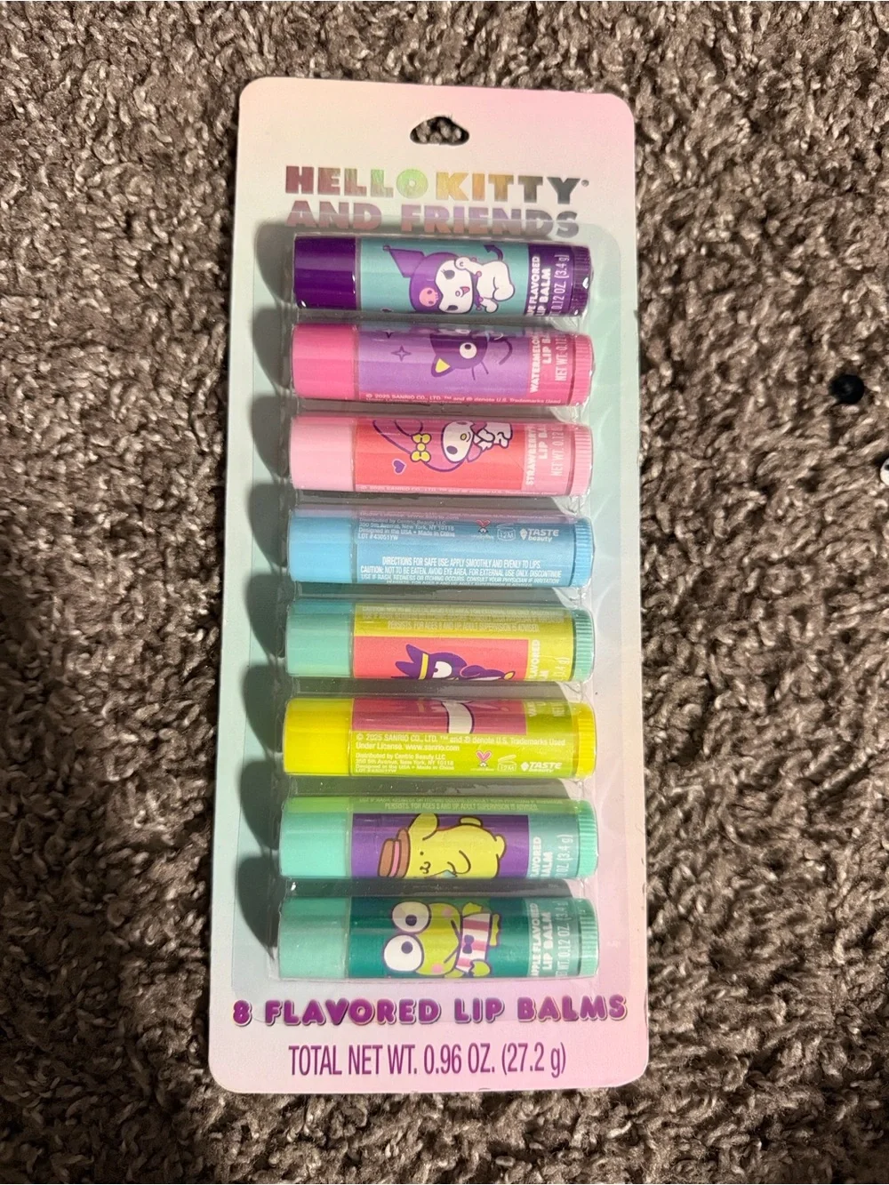 Hello Kitty and Friends 8-Pack Flavored Lip Balms - Multi Color